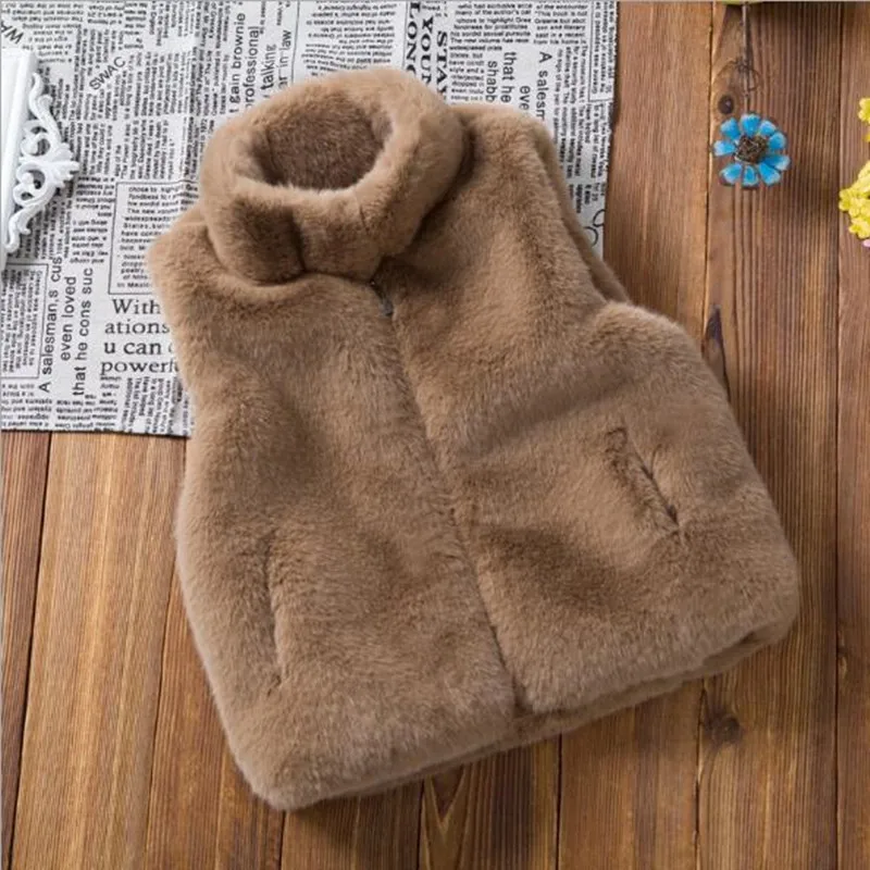 Новинка 2018 года осенне зимний детский жилет из искусственного меха теплая