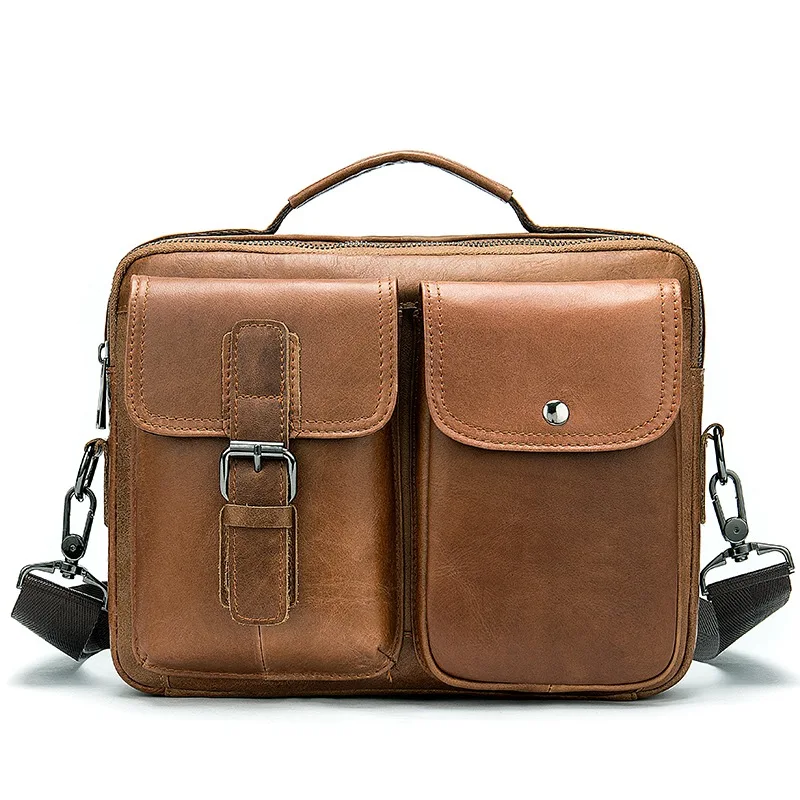8592B3brown MVA, мужские сумки из натуральной кожи, кожаный мужской портфель, Офисная сумка для мужчин, мужские сумки для компьютера, мужская деловая сумка 8592 - Цвет: 8592B3brown