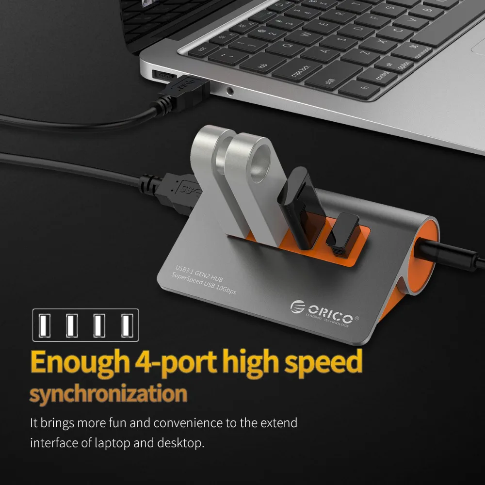 USB-разветвитель ORICO с 4 USB-портами 10 Гбит/с | Компьютеры и офис