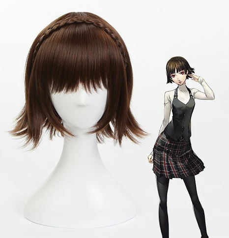 Горячая игра Persona 5 Косплей Makoto Niijima парики женские волосы Хэллоуин Карнавал