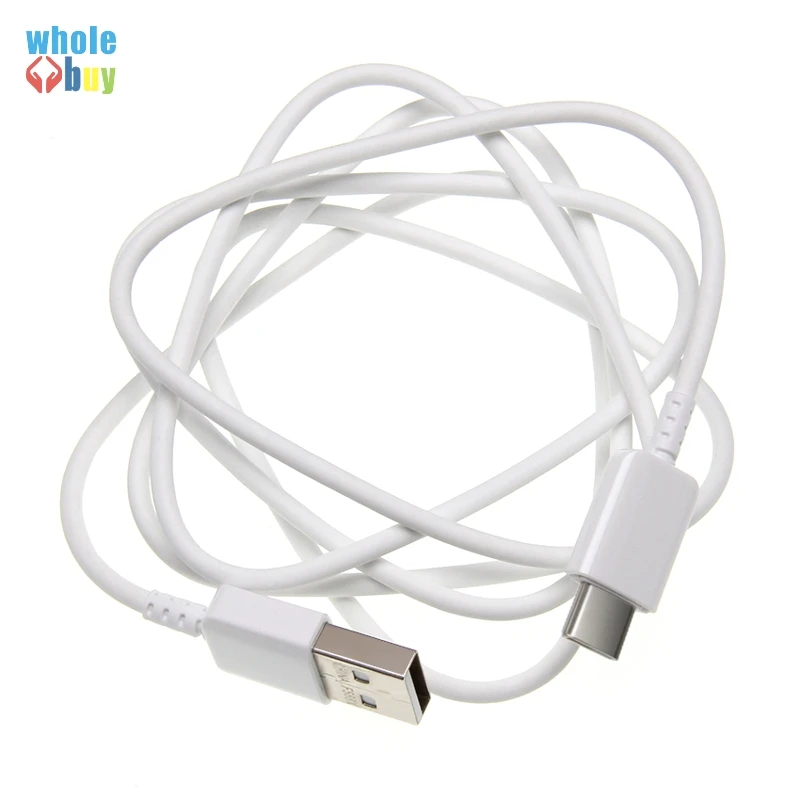 Круглый кабель для передачи данных 50 шт./лот 1 2 м белый черный USB Type-C синхронизации