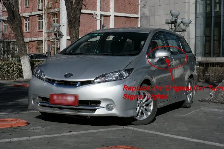 EeMrke для Toyota Wish ZGE2 2010 2011 2012 боковое зеркало заднего вида СВЕТОДИОДНЫЙ DRL поворотники облученные наземные фонари