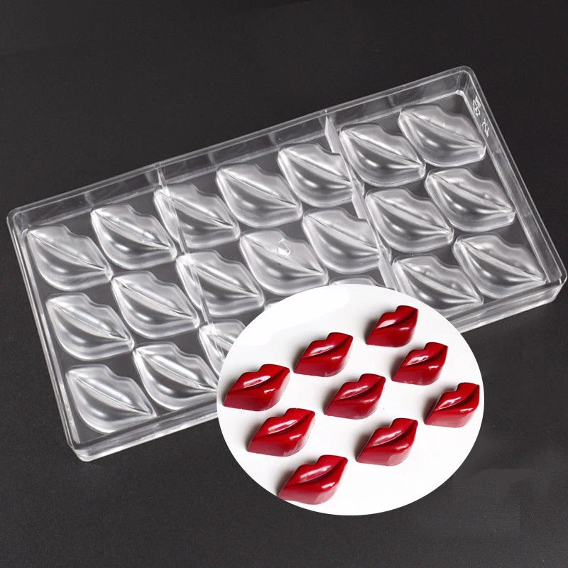 

Lip Mouth PC Mould Polycarbonate Hard Plastic Candy Making Chocolate Mold 4.9cm