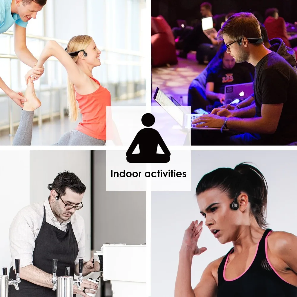 Беспроводные Bluetooth наушники ES268 умные стереонаушники с костной проводимостью