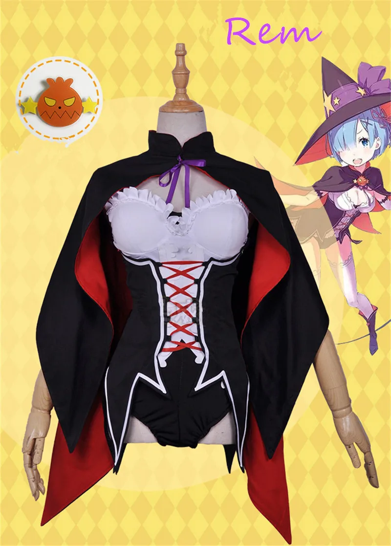 Костюм для косплея аниме Re: жизнь в другом мире от нуля костюм Rem и Ram маленький