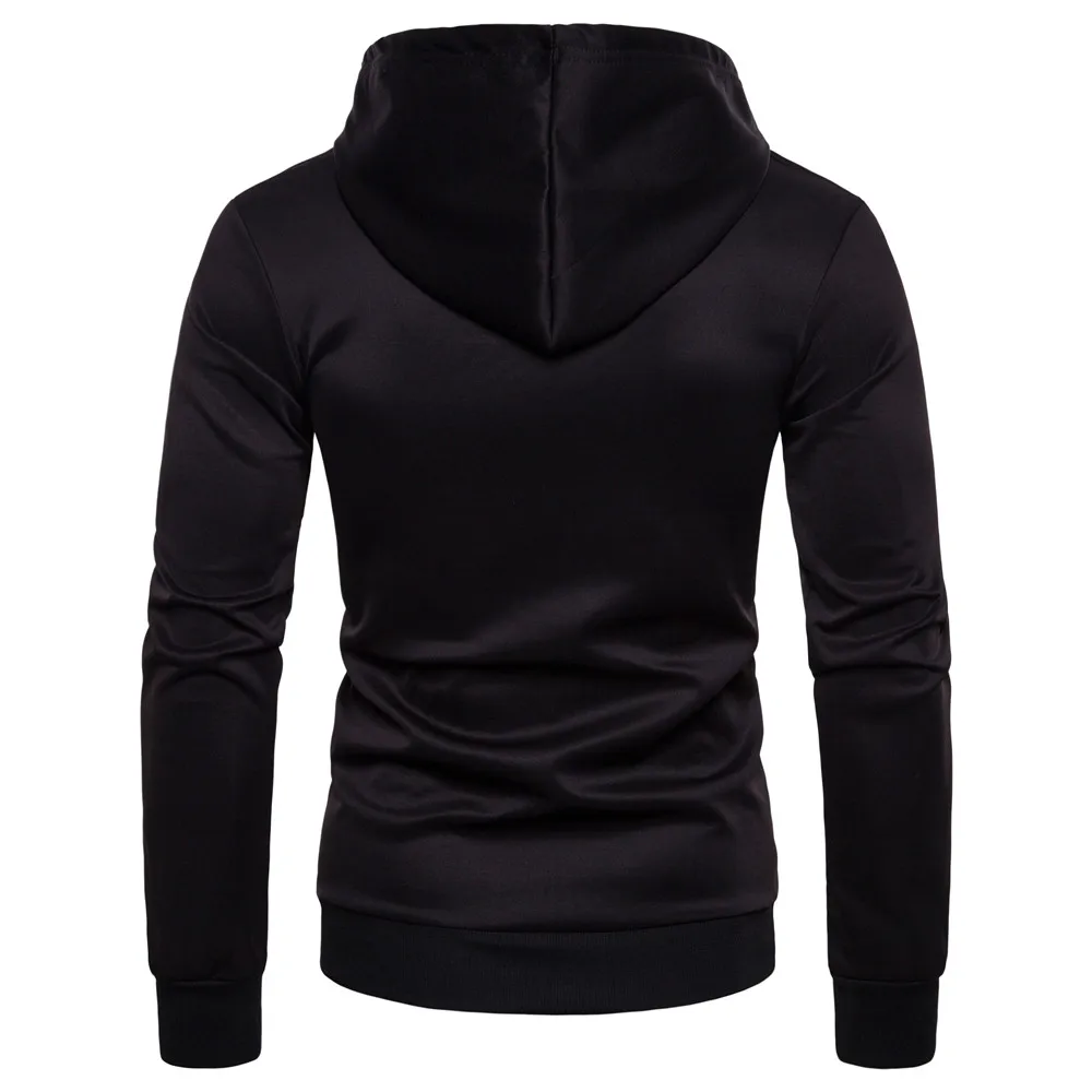 

Nice Fashion Men Black White Tassel Hoodies Casual Men Cotton Blend Lapel Hooded Jacket Coats M-2XL Autumn Winter Clothing