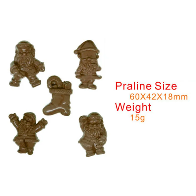 Рождественская серия из шоколадной формы DIY выпечка в подарок поликарбонатная