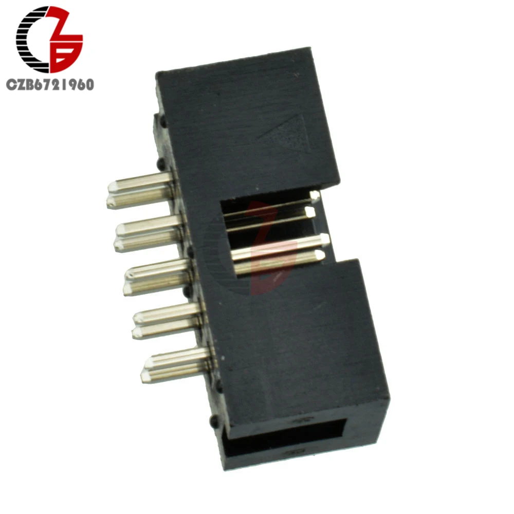 50 шт. 2 54 мм 2x5 контактов 10 прямой штекер кожух разъем IDC новинка|socket header|socket 1/2socket m |