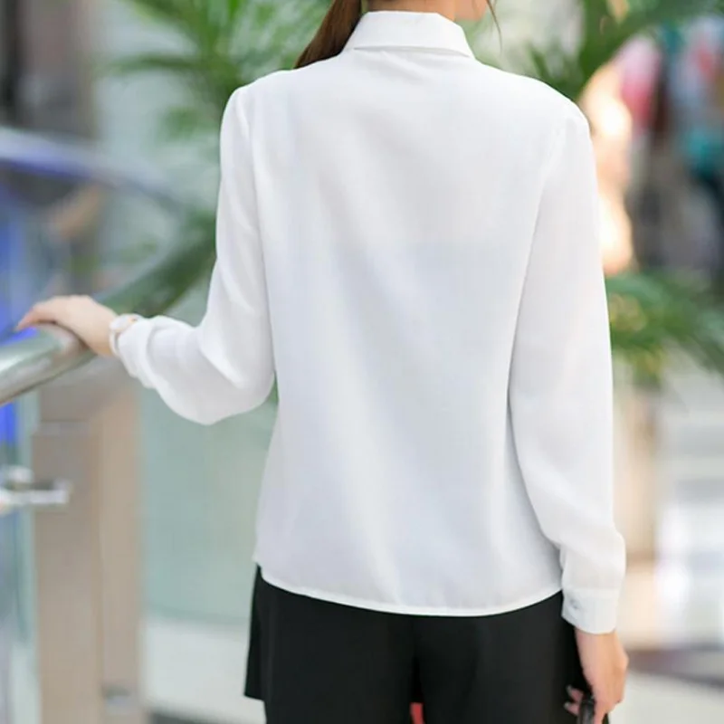 Блузка женская белая с бантом и воротником Питер Пен|white blouse|white blouse fashionladies blouses |