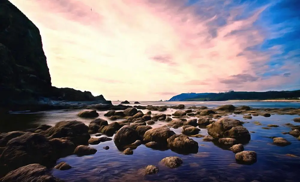 Оконные шторы изготовленные на заказ 3D камень озеро вода детская комната