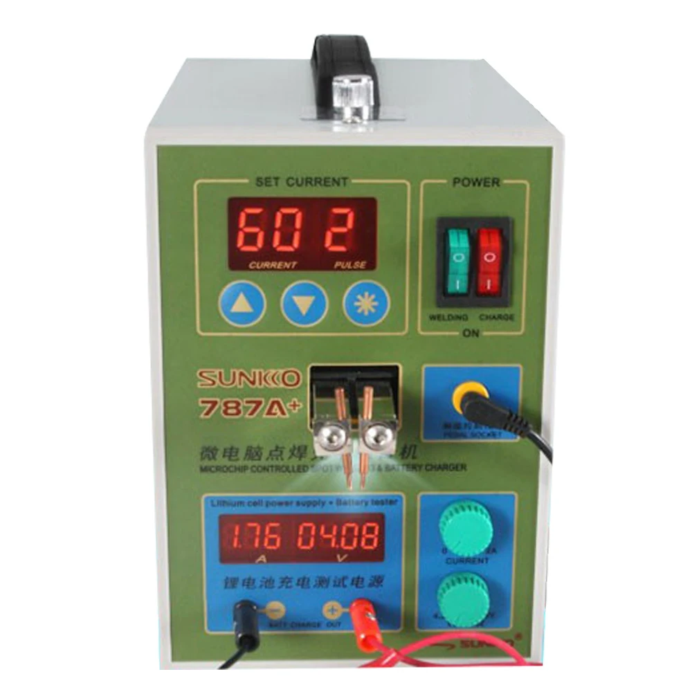 

Sunkko 787A + 220 V Аккумуляторный аппарат для точечной сварки импульсная сварочная машина для 18650 литий-ионных аккумуляторов 0,05-0,2 мм