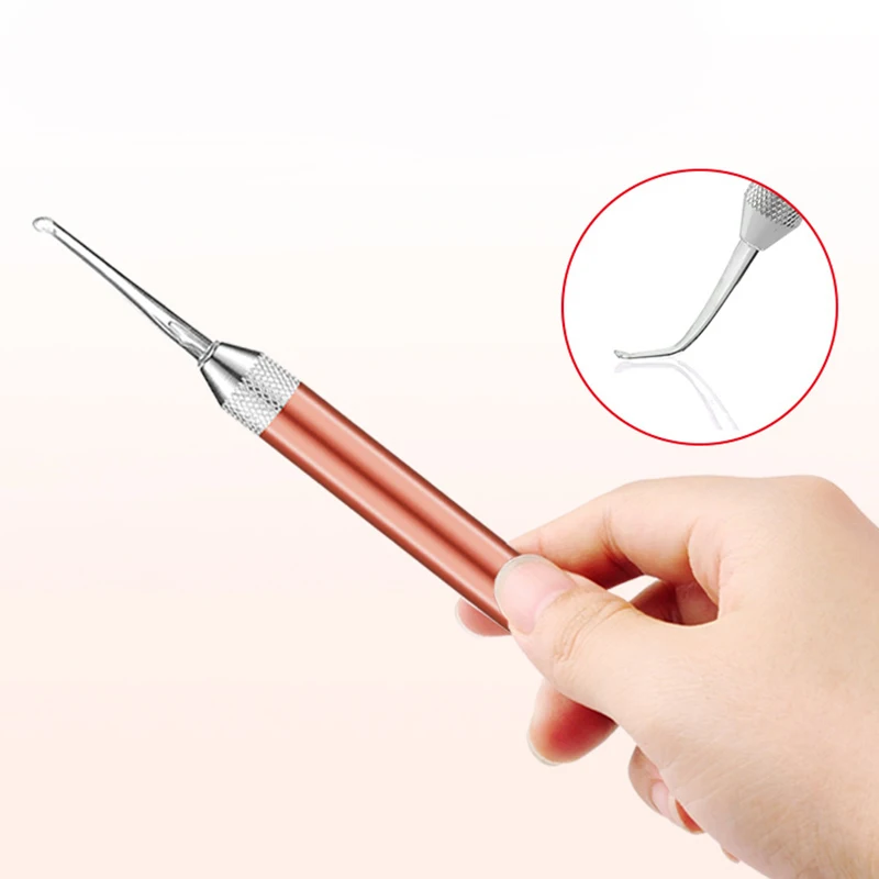 Детский фонарик для чистки ушей Curette визуальный наушник эндоскоп красный уход за телом ушной Воск Удаление ложка инструмент с аккумуляторным источником питания Partten