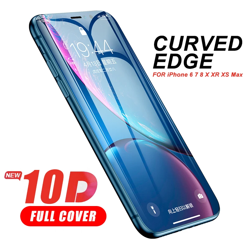 ESVNE 10D стекло на Iphone 7 8 X полное покрытие защитное айфон 6 6S 6plus плюс закаленное XS MAX XR