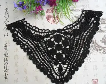 30*21cm 100% Cotton Fake Lace Collar Fabric DIY Embroidery Neckline Applique Sewing Craft | Дом и сад