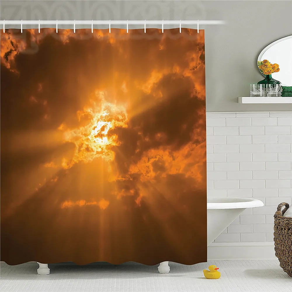 Квартира закат небо и облака туманный Sunburst вид украшения картина Произведение