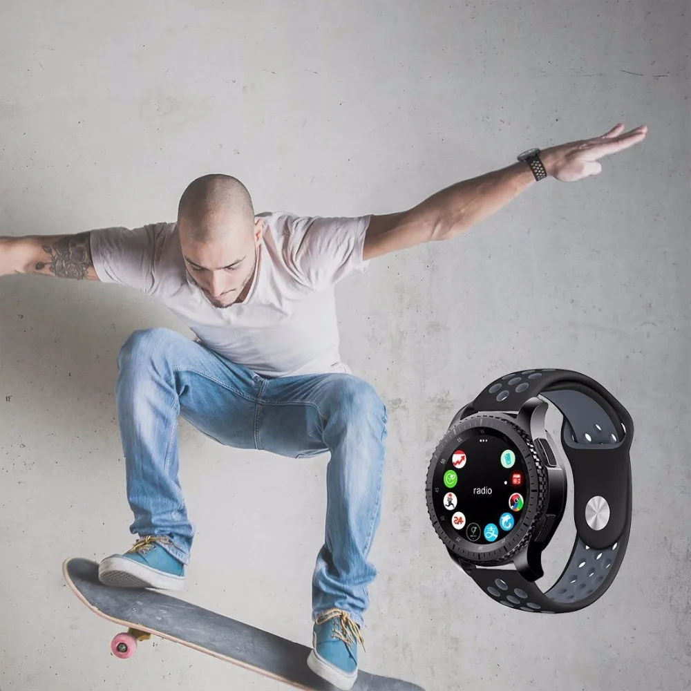 Силиконовый ремешок для Samsung Gear S3 S2 sport Frontier Classic силиконовый часов xiaomi huami amazfit bip