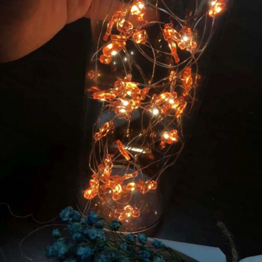 20 Led светильник s Рождественское украшение ананас Фламинго Зеленый Кактус