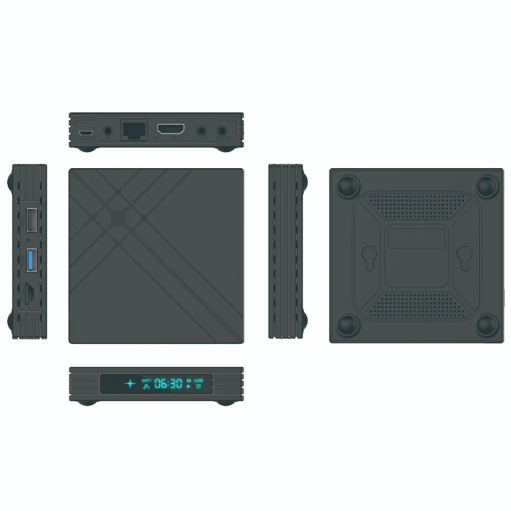 VHXSIN H6 мини Новый чипсет Allwinner DDR3 ГБ ROM 32 Android 7 0 ТВ приставка со светодиодным