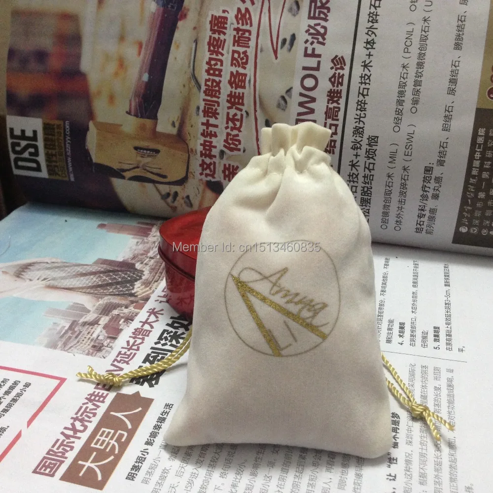 100 шт./лот Высококачественная бархатная сумка для ювелирных изделий/сумка