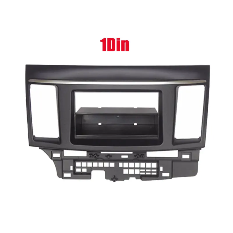 1Din Двойной Din фасции для MITSUBISHI LANCER FORTIS Радио DVD стерео панель тире Монтажная Установка отделка комплект лицевая рамка 1din/2din - Название цвета: 1Din