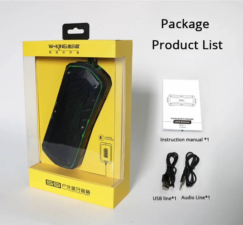 W-KING беспроводной динамик s bluetooth сабвуфер динамик для беспроводного зарядного устройства для мобильного телефона caixa de som portatil bluetooth аудио