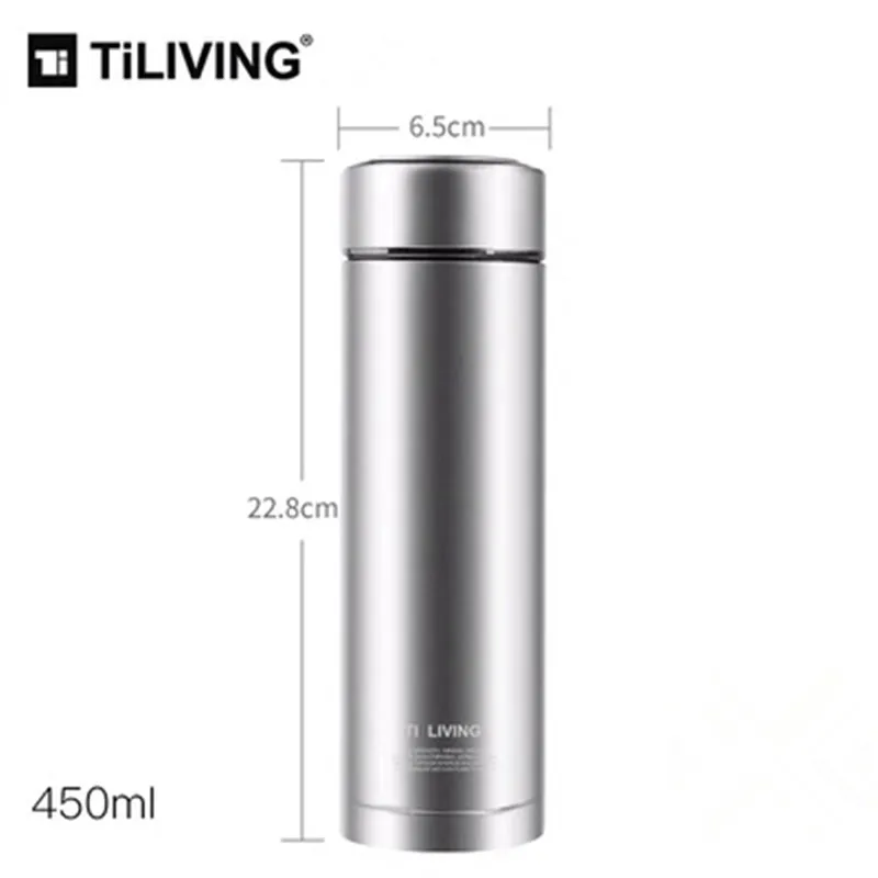 450ML BB4501 Tilive титановый термос, вакуумная колба, бутылка для воды, чайник, посуда для напитков, 350 мл, 450 мл, походная посуда, для путешествий, термос с горячей водой, чашка - Цвет: 450ML BB4501