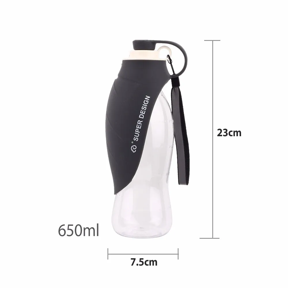 Спортивная портативная бутылка для воды собак расширяемая силиконовая миска