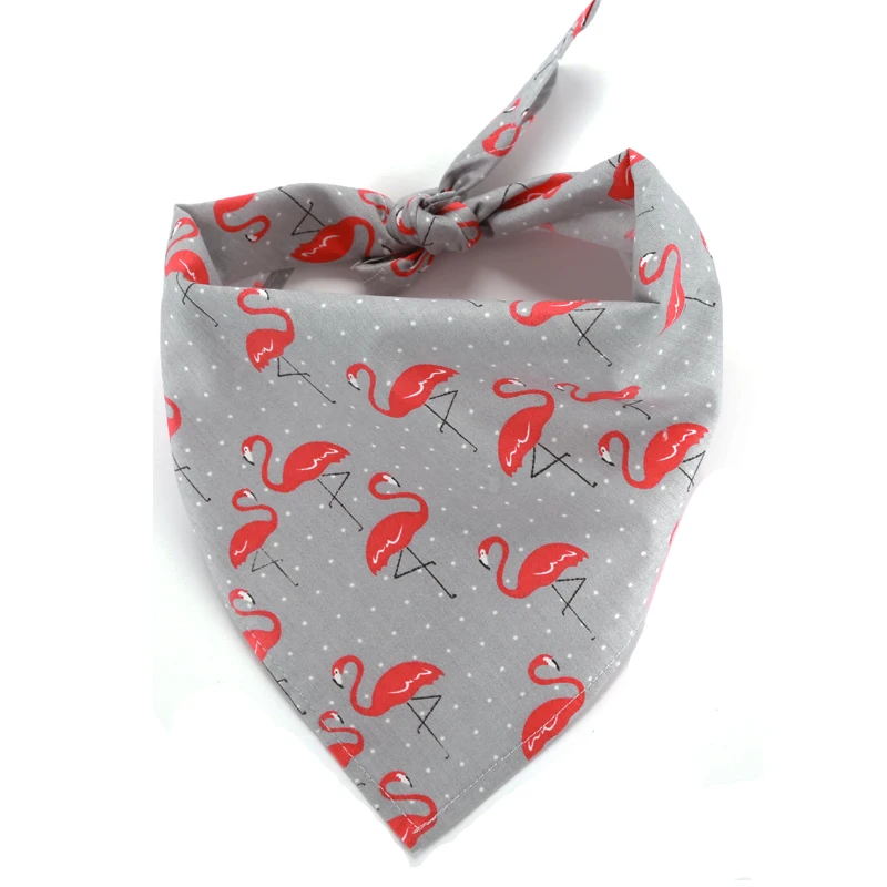 Easter Personalized Cute Animal Printed Fox Rabbit Flamingo Dog Bandana Reversible Triangular Bandage Scarf for Large Dogs | Дом и сад