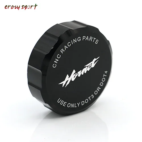 Черный Запчасти для мотоциклов HONDA CB 600F/900F HORNET 2002-2013 2012 CB600F CB900F Задняя Тормозная жидкость Крышка Резервуара с логотипом - Цвет: Черный