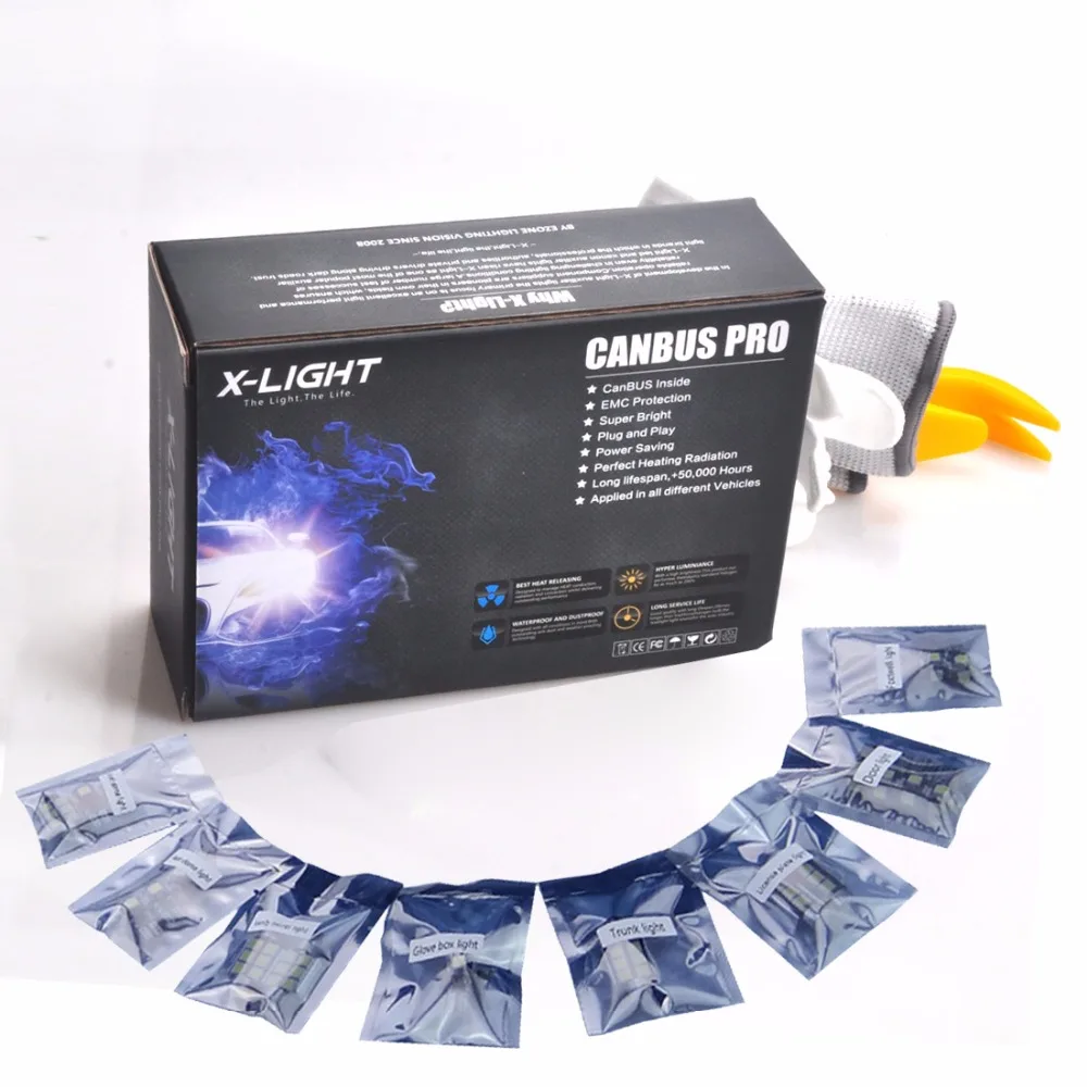 

22PCS White Premium LED Dome Light Map Light Interior Light Kit package + License Plate Light for Audi S5 8T3/8F7 2007-2012