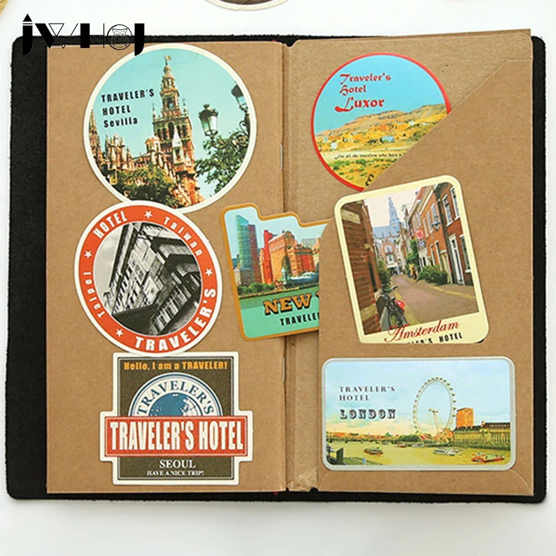 JWHCJ 8 шт./лот винтажные наклейки для здания отеля путешественника фотоальбом