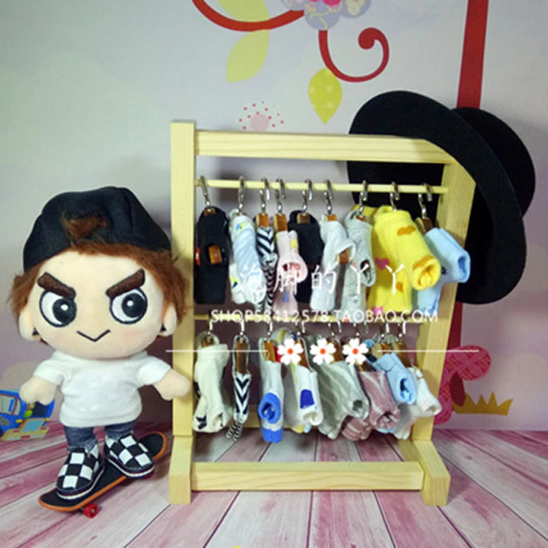 1/6 bjd got7 exo кукла использовать деревянный шкаф деревянная вешалка