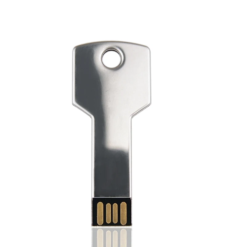 Silver 1 50 шт./лот cle USB флеш-накопитель на заказ с логотипом, USB флэш-накопитель металлический, в форме ключа флеш-накопитель 4 GB/8 GB/16 GB/32 GB/64 GB USB 2,0 флеш-диск - Цвет: Silver 1