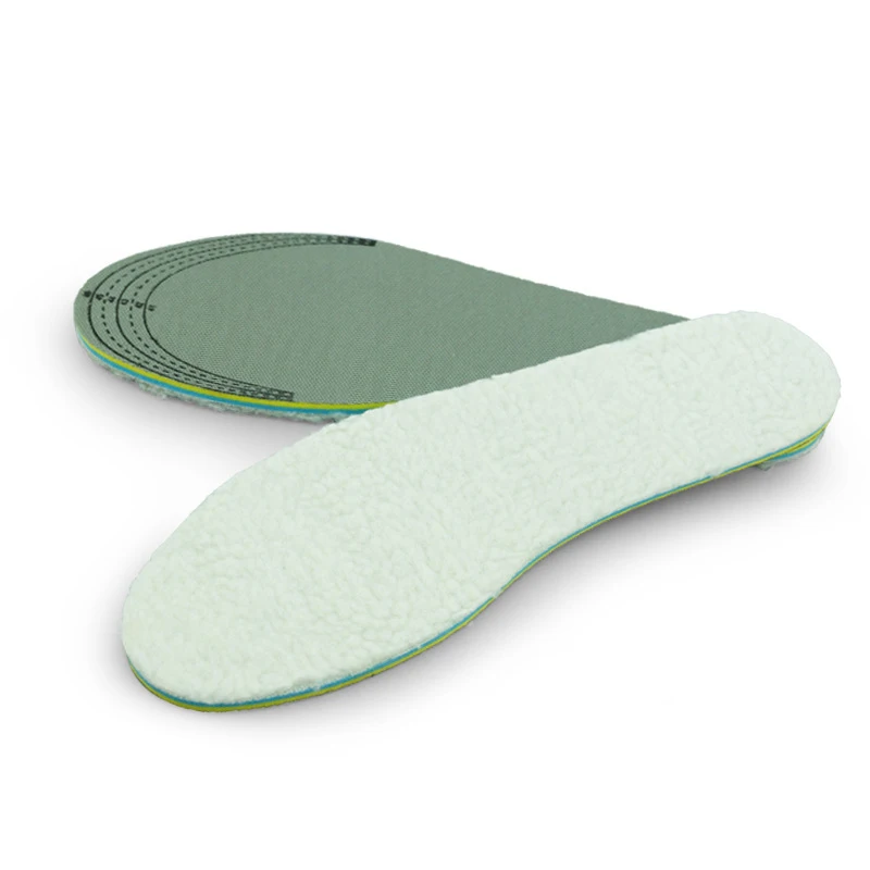 Унисекс Зимние теплые шерстяные ортопедическая стелька для плоская подошва