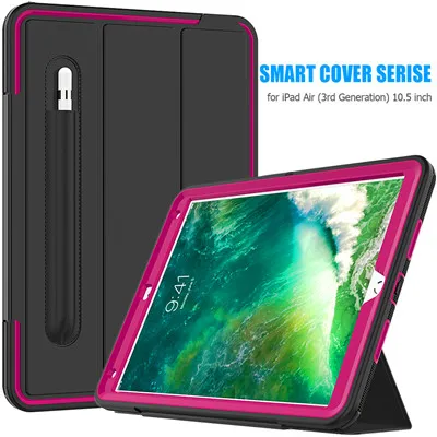 Rose Для iPad Air 3 10,5 чехол Funda модель A2152 карандаш держатель для iPad Pro 10,5 дюймов сверхмощный противоударный полный защитный чехол - Цвет: Rose
