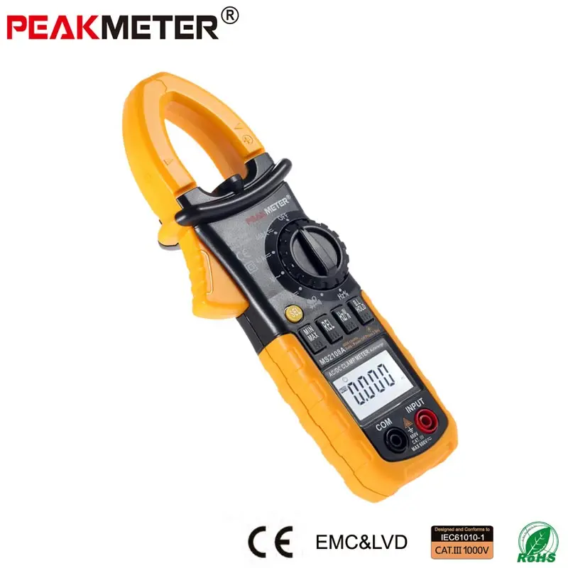 Официальный PEAKMETER PM2108A цифровой AC DC Клещи 4000 отсчетов Емкость Сопротивление частоты тестер земли мультиметр