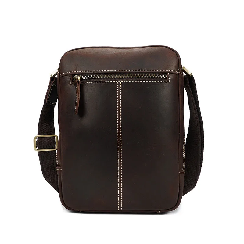 Кожаная мужская сумка AETOO повседневная мессенджер винтажная на плечо нагрудная