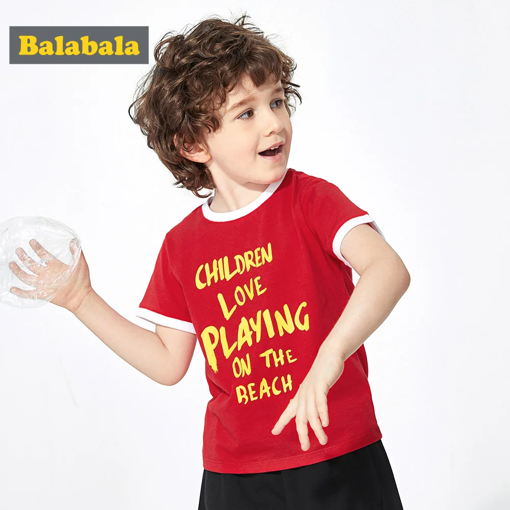 Детская хлопковая футболка BalabalaChildren летняя с коротким рукавом для мальчиков