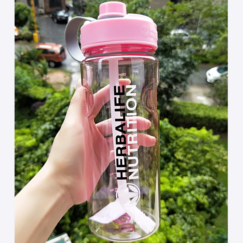 С фабрики 1000 мл Herbalife питательная бутылка для молочных коктейлей с соломинкой внутри проблеска Бутылка чайник BPA бесплатно