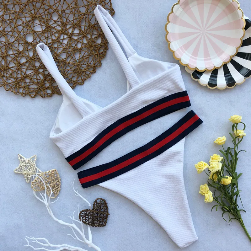 Women Floral Print Bikini Set Swimming Two Piece Swimsuits Swimwear Beach Suit Female Printed Sexy New A30424 | Женская одежда