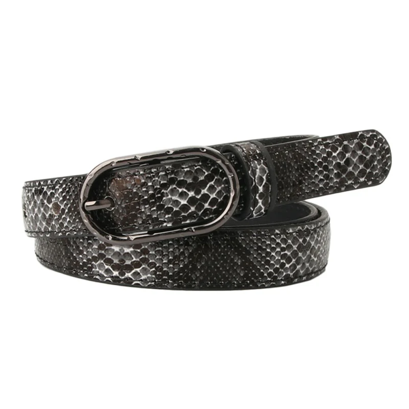 

Casual Snakeskin Printed Belt Fashion Women's Jeans Belt High Quality Tights Belt