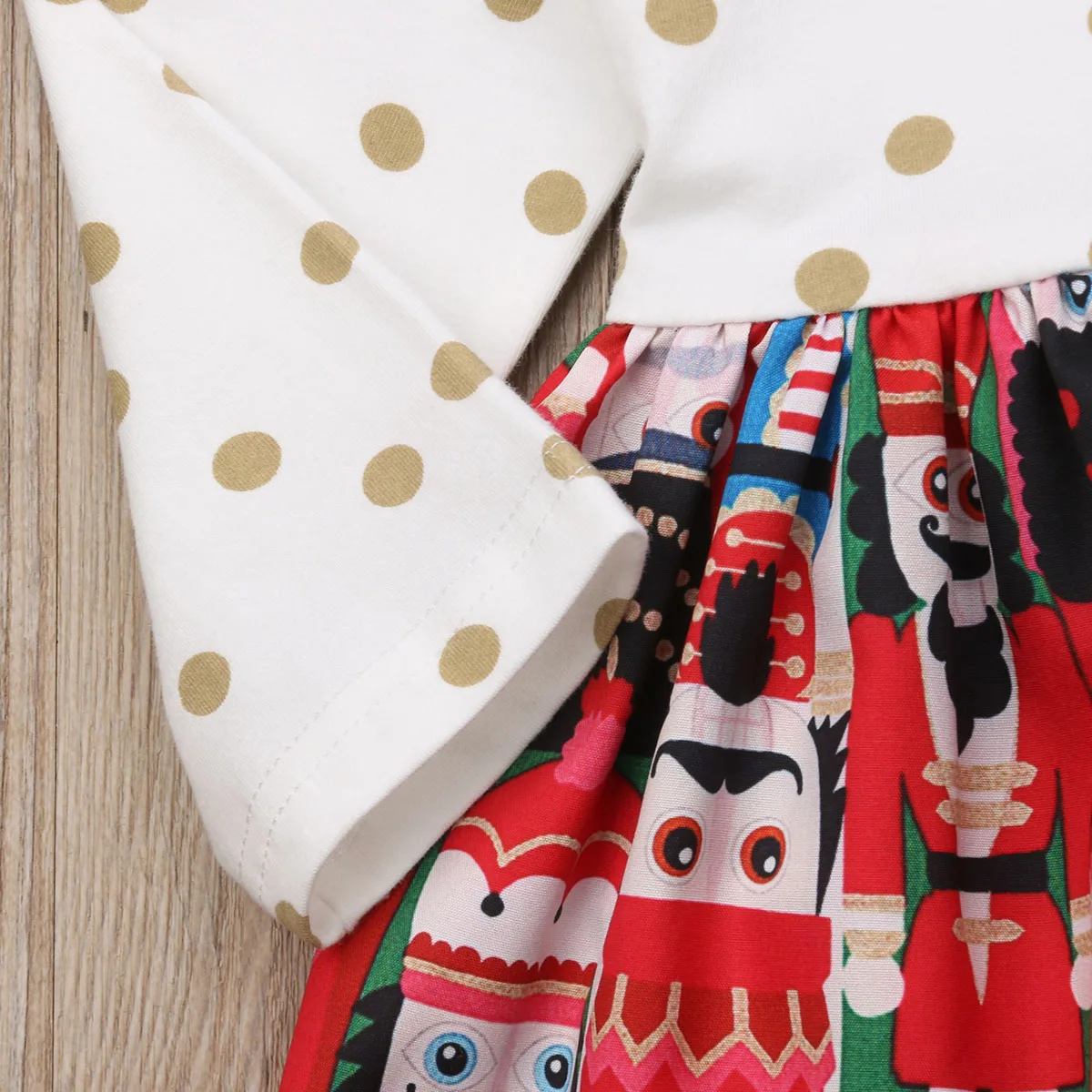 Emmababy Christmas Toddler Kids Baby Girl 2018 Autumn O-Neck Cute Princess Dot Party Long Sleeve Dress Clothes | Детская одежда и