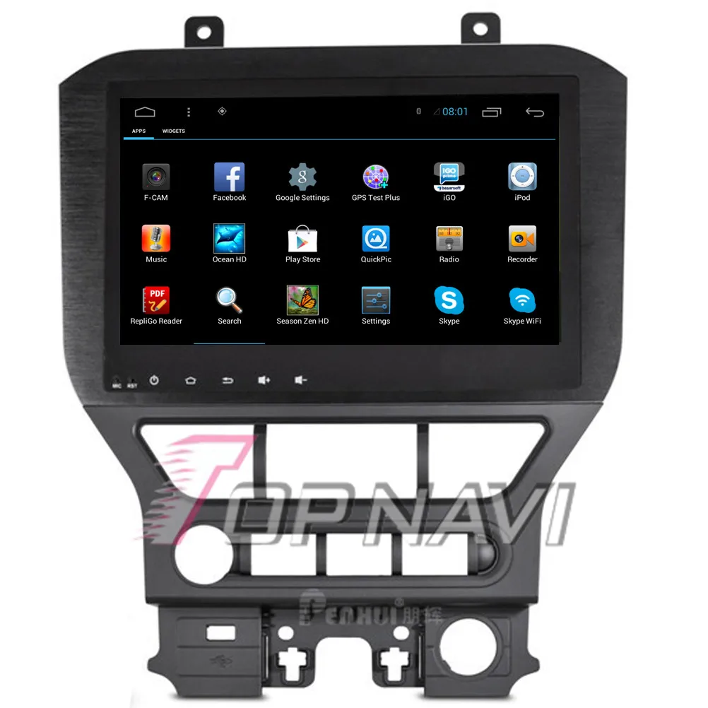 TOPNAVI четырехъядерный Android 7 1 Автомобильный GPS навигатор для Ford Mustang Авторадио
