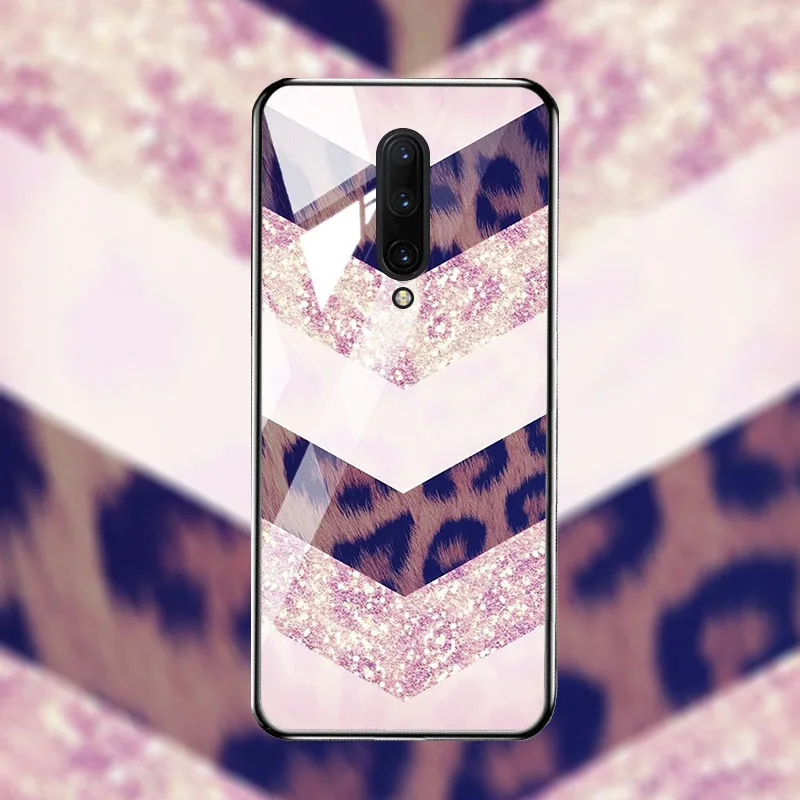 M091 Чехол для Oneplus 7 7T Pro, Роскошный чехол из закаленного стекла, чехол для One plus 7 7T Pro, бампер, чехол - Цвет: M091