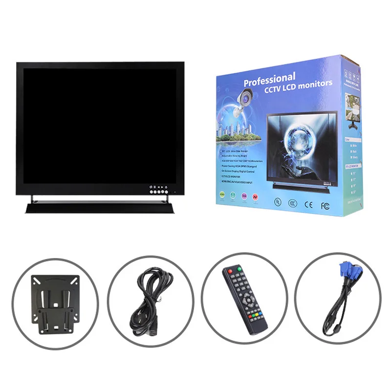 Eyoyo 15 inch HD Resistive Touch Screen Industrial Monitor 1024*768 15&quot TFT LCD CCTV with HDMl VGA BNC Interface | Безопасность и