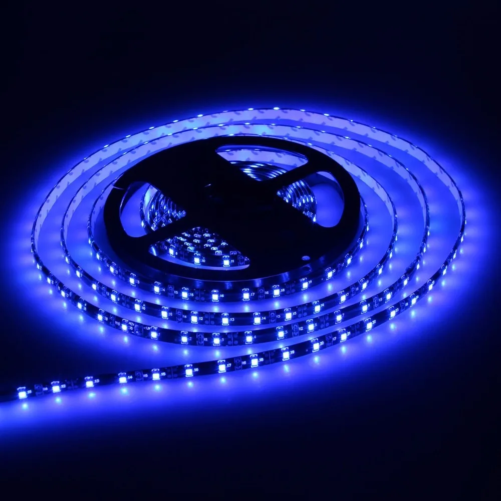 Светодиодная лента 3528 черный pcb водонепроницаемый DC 12V 300led 5m дневной свет 6500k