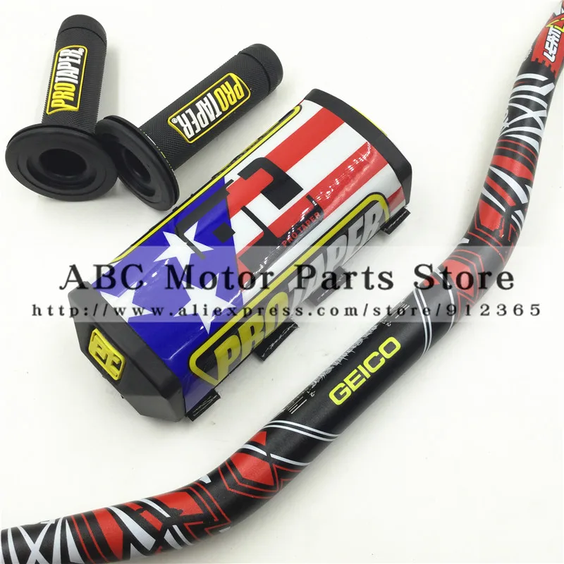 Накладки на Руль рукоятки Fat Bar 1-1/" GEICO Pack Dirt Bike Мотокросс Fat MX алюминиевый гоночный руль для PROTAPER KTM