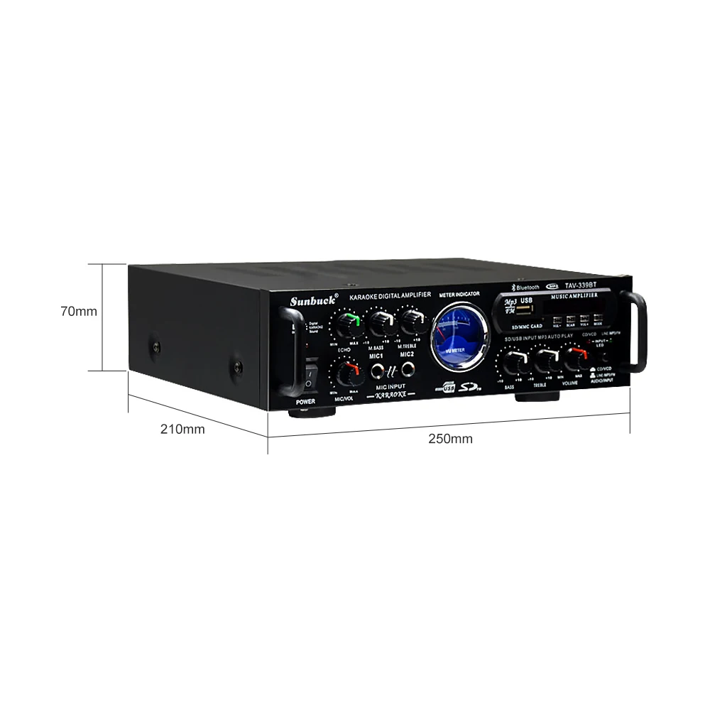 SUNBUCK 2 0 каналов HiFi Bluetooth Стерео AV усилитель домашний кинотеатр аудио Радио