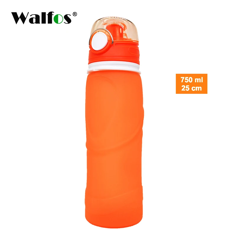 WALFOS Orange WALFOS 750 мл бутылка для воды My Sports соломенные бутылки для воды пластиковая портативная ручка велосипед стакан Тритан питьевой бренд - Цвет: WALFOS Orange