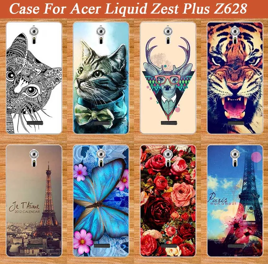 Защитный чехол для ACER Liquid ZEST Plus Z628 5 дюймов с рисунком голубой бабочки DIY дизайн Acer